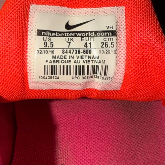 Nike Lunarstelos “Pink Blast” Running Shoes US size 9.5 - Send Offers - Picture 6 of 6